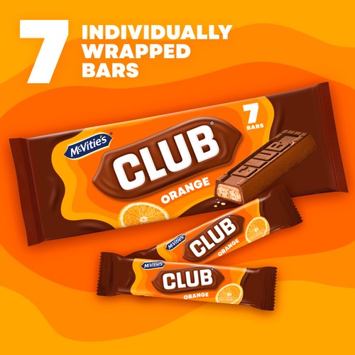 McVitie's Club Orange Biscuit Bar 7 Pack