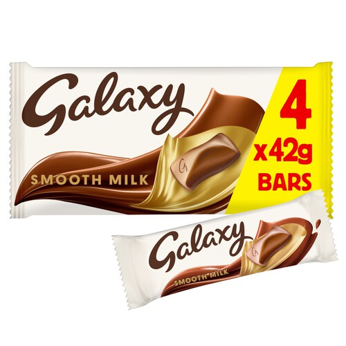 Galaxy Smooth Milk Chocolate Snack Bars Multipack Vegetarian