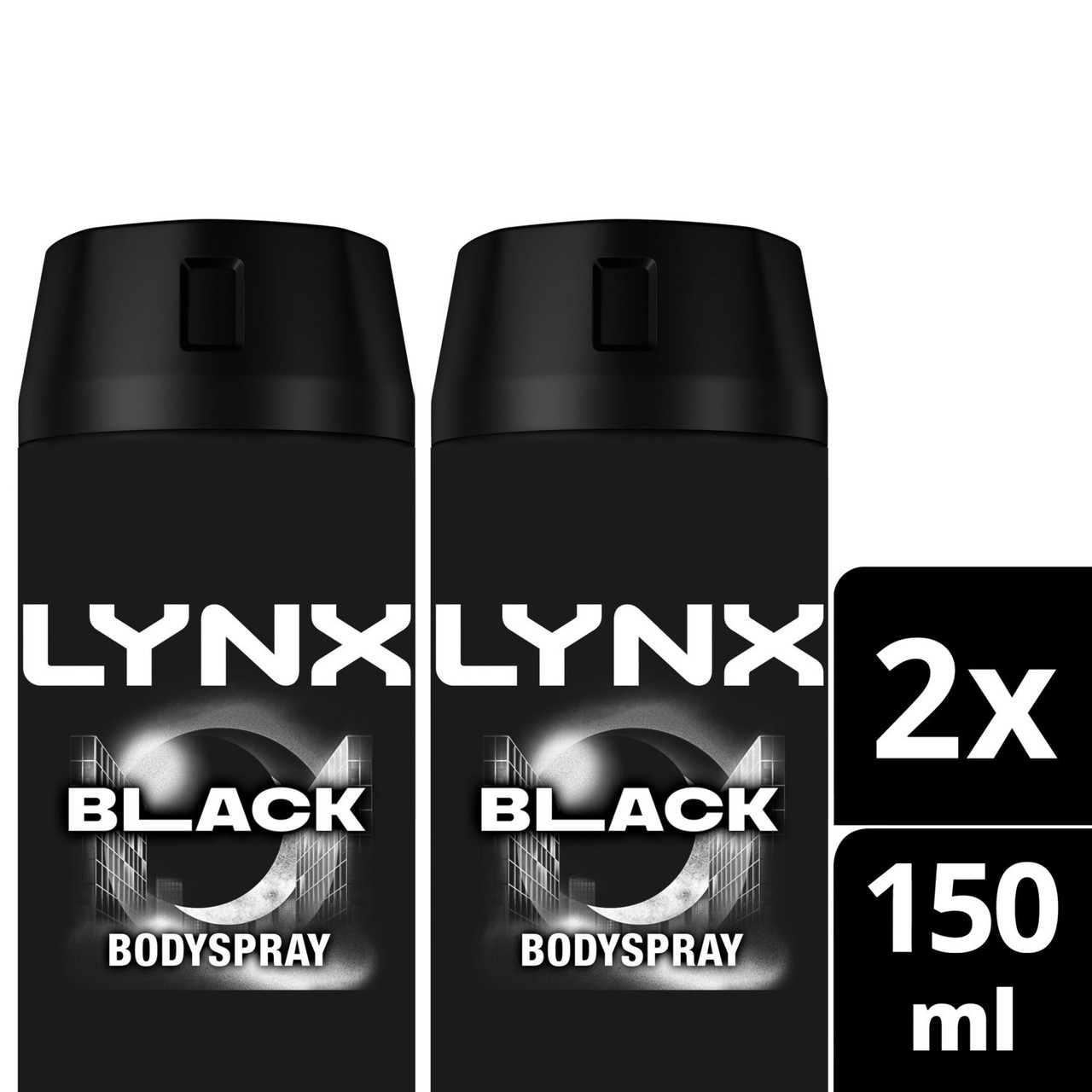 Lynx Body Spray Black 2x150ml