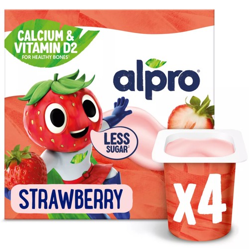 Alpro Kids Strawberry Soya Dairy Free Yoghurt Alternatives