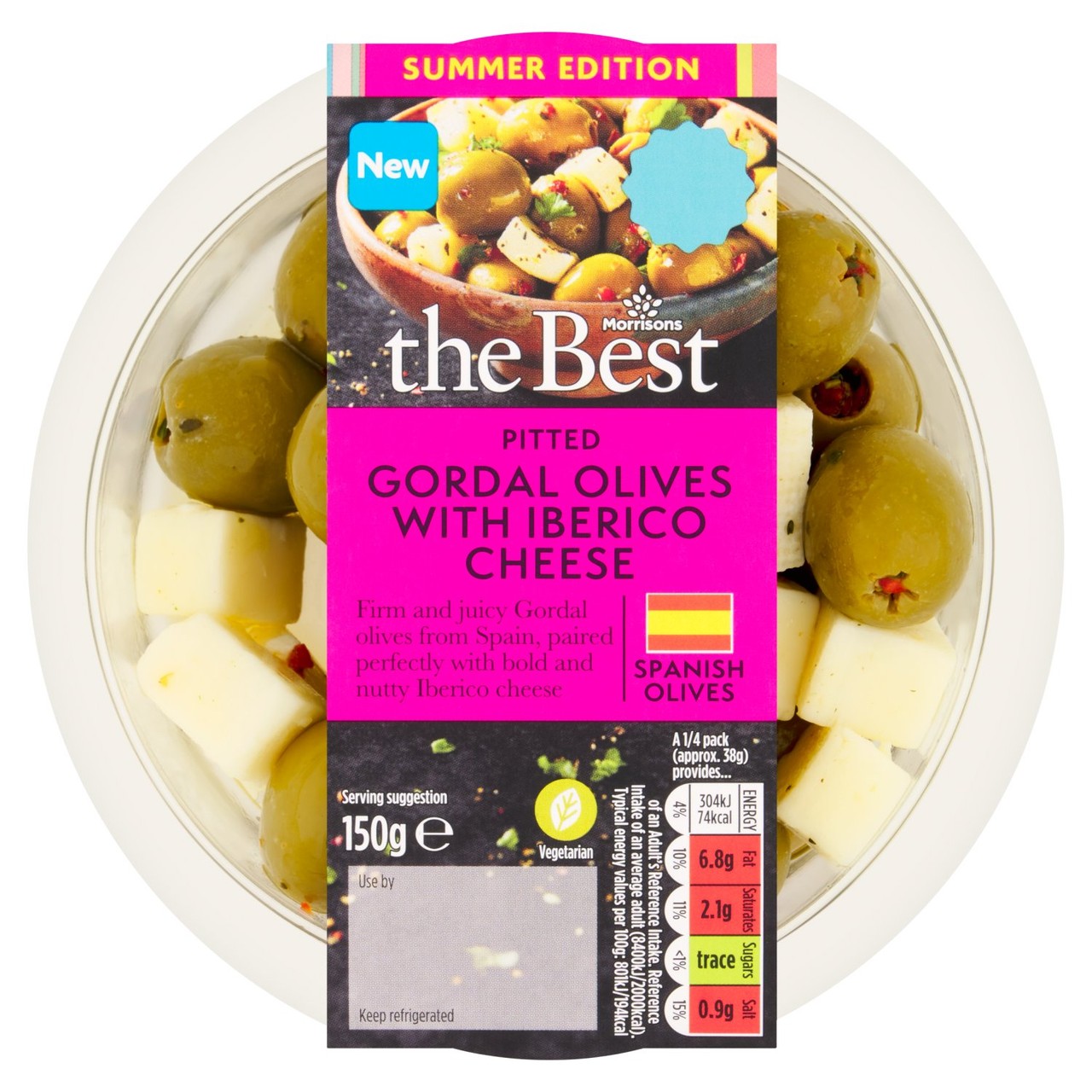 Morrisons The Best Gordal Olives With Iberico Cheese 150g