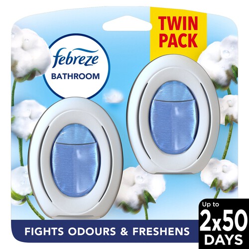 Febreze Bathroom Air Freshener Cotton Fresh Twin Pack