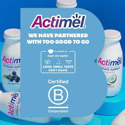 Actimel Strawberry & Blueberry Yogurt Drinks