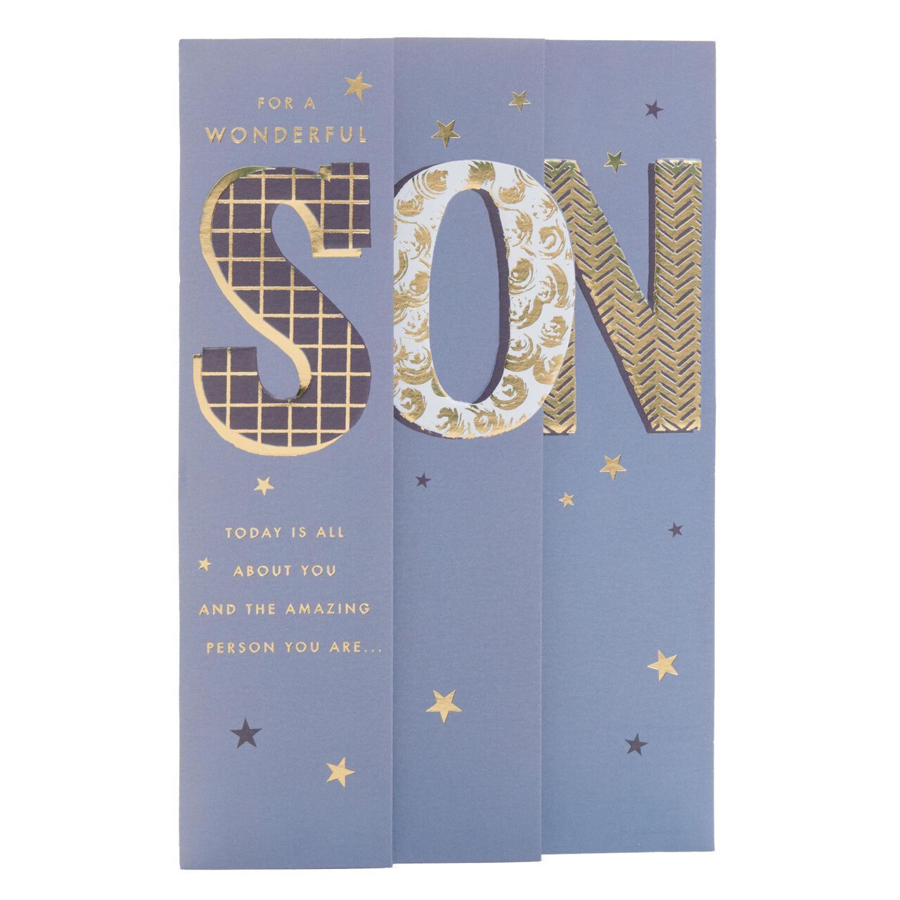 Contemporary Son Birthday Card