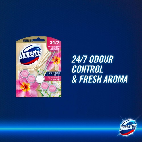 Domestos Aroma Lux Toilet Block Pink Jasmine & Elderflower