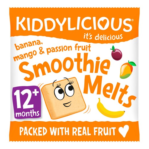 Kiddylicious Banana, Mango & Passionfruit Smoothie Melts Baby Snacks