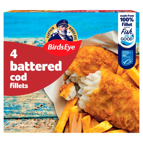 Birds Eye large battered cod fillets