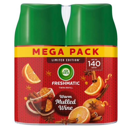 Air Wick Freshmatic Twin Refill Warm Mulled Wine 2 x 250ml