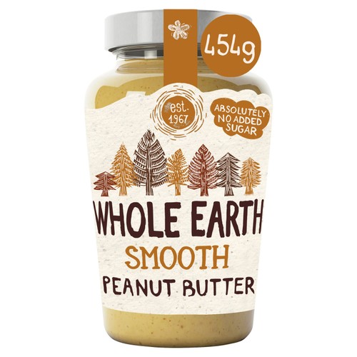 Whole Earth Smooth Peanut Butter   454g
