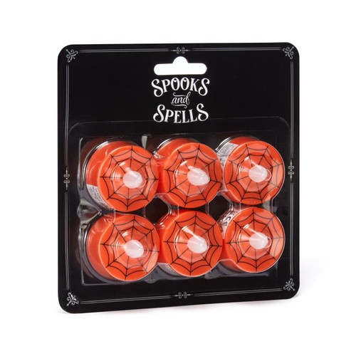 Morrisons Halloween Cobweb Tea Lights 6pk