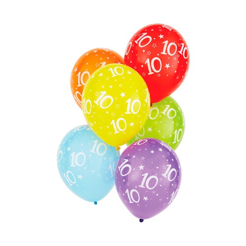 Nutmeg Multicoloured No.10 Latex Balloon