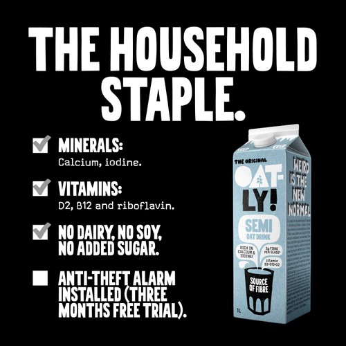 Oatly Oat Drink Semi Chilled 1L
