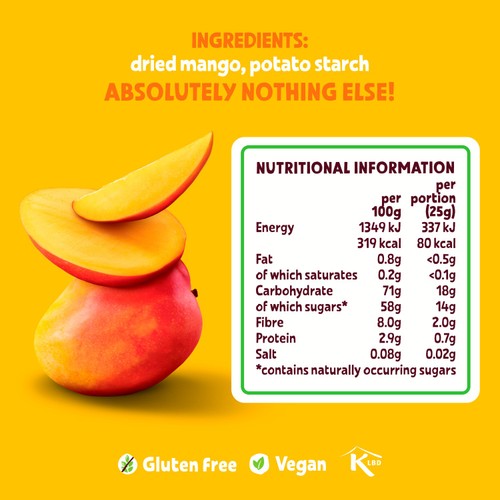 Bear Fruit Dried Mango 4X25G