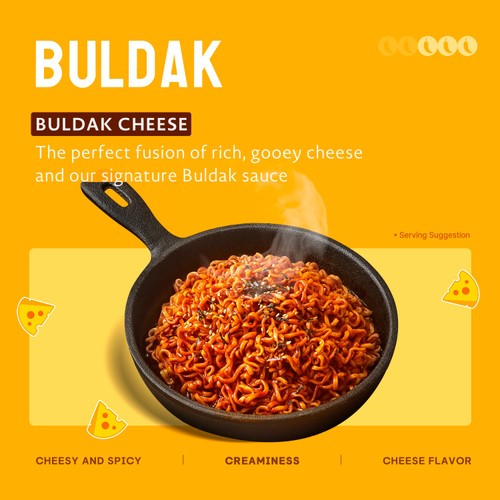 Samyang Buldak Hot Chicken Flavour Cheese Ramen Noodle Cup