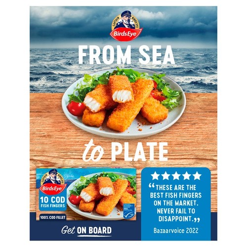 Birds Eye 10 Breaded Cod Fish Fingers 280g