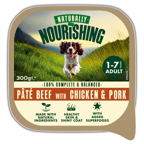 Morrisons Premium Pate With Beef & Chicken For Adult Dogs 