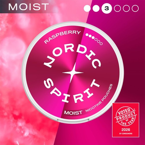 Nordic Spirit Raspberry Strong 9mg Nicotine Pouches