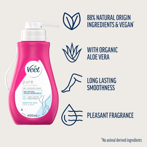 Veet Pure Hair Removal Cream Body & Legs for Sensitive Skin