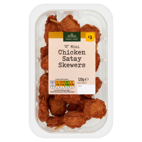 Morrisons 12 Chicken Satay Skewers