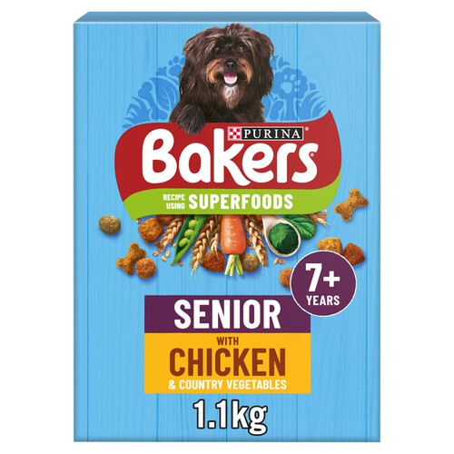 Bakers Senior Dry Dog Food Chicken & Veg