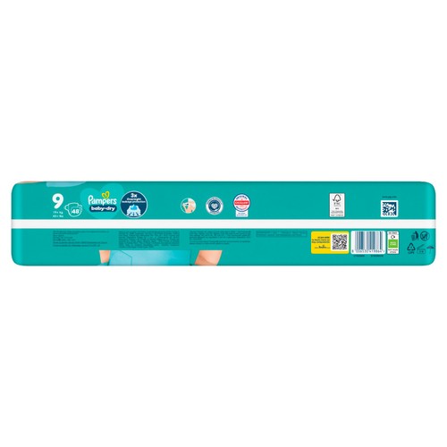 Pampers Baby-Dry Size 9 48 Nappies 19kg+ Jumbo Pack