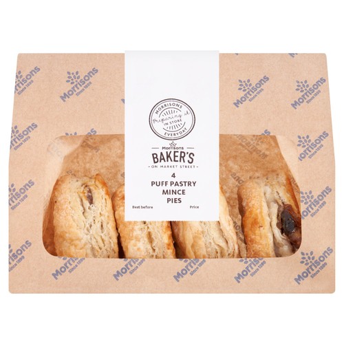 Market Street Puff Pastry Mince Pies 4 Pack