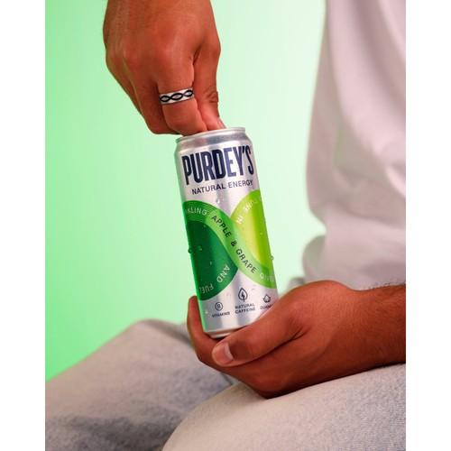 Purdey's Natural Energy Apple & Grape 4 x 250ml Cans