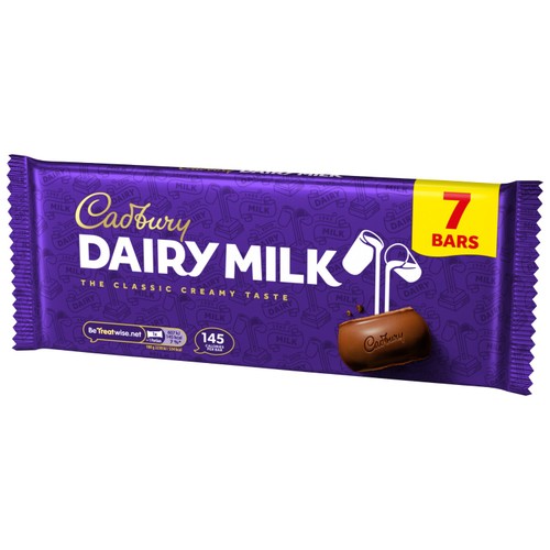 Cadbury Dairy Milk Chocolate Bar 7 Pack Multipack