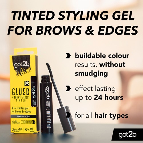 Got2b Glued Brows And Edges Black 16ml