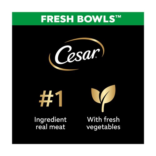 CESAR Fresh Bowl Adult Wet Dog Food with Chicken & Vegetables in Gravy 85g