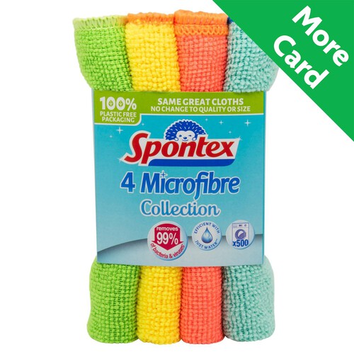 Spontex Microfibre Cloth 4 pack