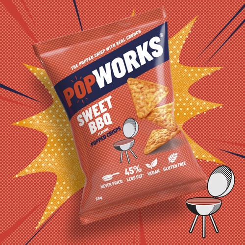 Popworks Sweet BBQ Popped Crisps