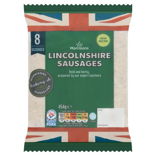 Morrisons Butcher's Style Thick Lincolnshire Sausages