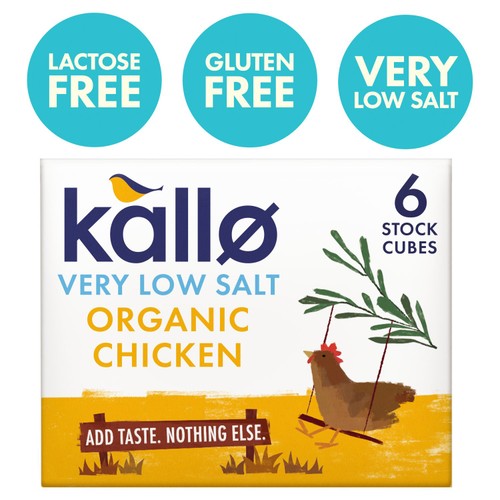 Kallo Organic Very Low Salt Chicken Stock Cubes 48g