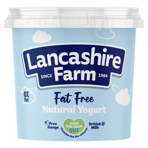 Lancashire Farm Fat Free Natural Yogurt 1kg