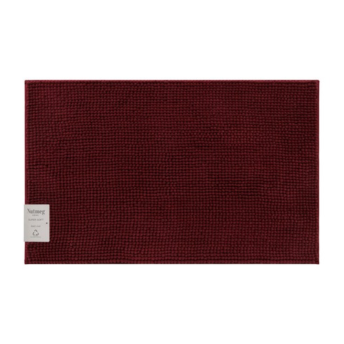 Nutmeg Home Supersoft Bath Mat Pomegranate Red