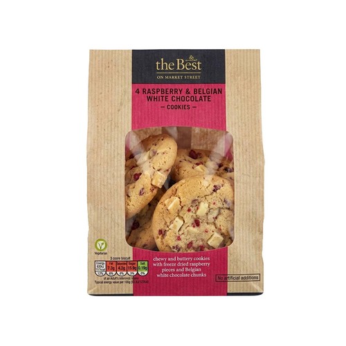 Morrisons The Best Raspberry & White Chocolate Cookie 