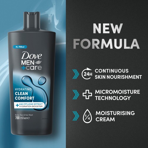 Dove Men Body, Face & Hair Wash Clean Comfort 700ml