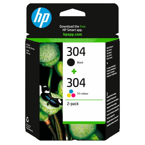 HP 304 Black + Tri-Colour Ink Cartridge 