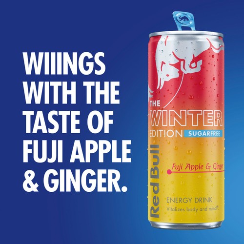 Red Bull Energy Drink Sugar Free Fuji Apple & Ginger 4 x 250ml