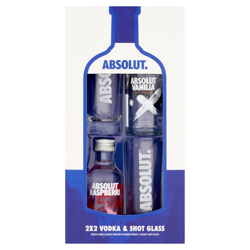 Absolut Vodka And 2 Shot Glasses Gift Set Morrisons Online Groceries