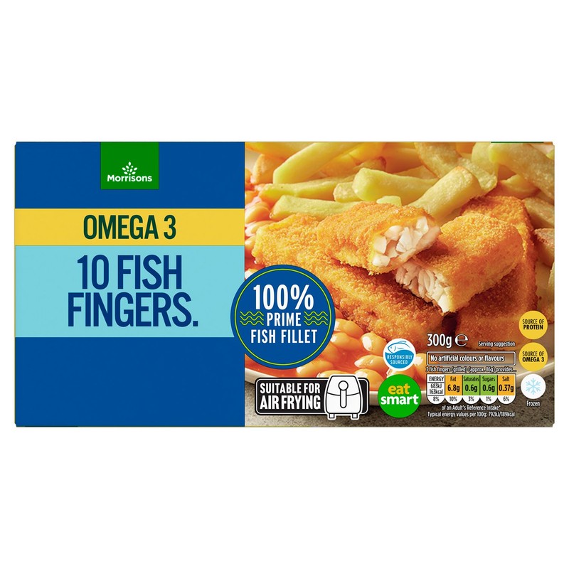 Morrisons 10 Omega 3 Fish Fingers - Morrisons Online Groceries & Offers