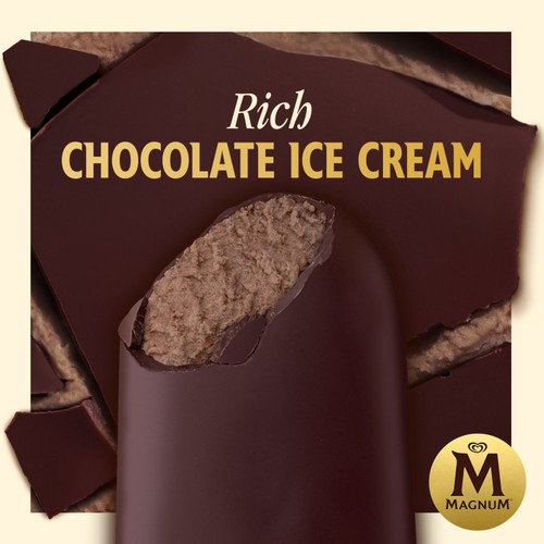 Magnum Collection Intense Dark Chocolate Ice Cream Sticks 3 x 100ml