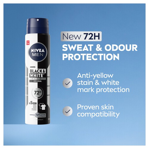 NIVEA MEN Black & White Original 72h Anti-Perspirant Deodorant Spray