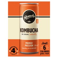 Remedy Kombucha Mango Passion 4 x 300ml
