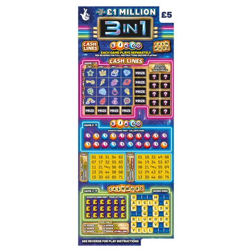 3 In 1 Blue Scratch Card