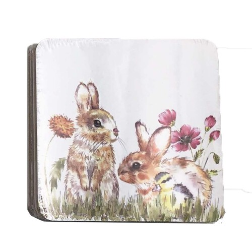 Nutmeg Home Countryside Rabbit Coasters