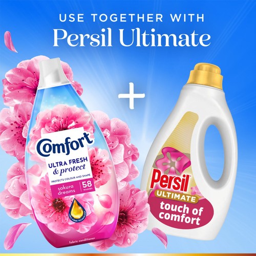 Comfort Ultra Fresh & Protect Sakura Dreams Fabric Conditioner 58 Washes