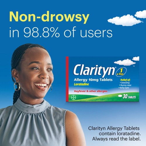 Clarityn Allergy Tablets 10mg Loratadine Allergy and Hayfever Relief