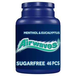 Airwaves Menthol & Eucalyptus Sugar Free Chewing Gum Bottle | Morrisons